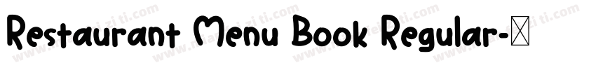 Restaurant Menu Book Regular字体转换